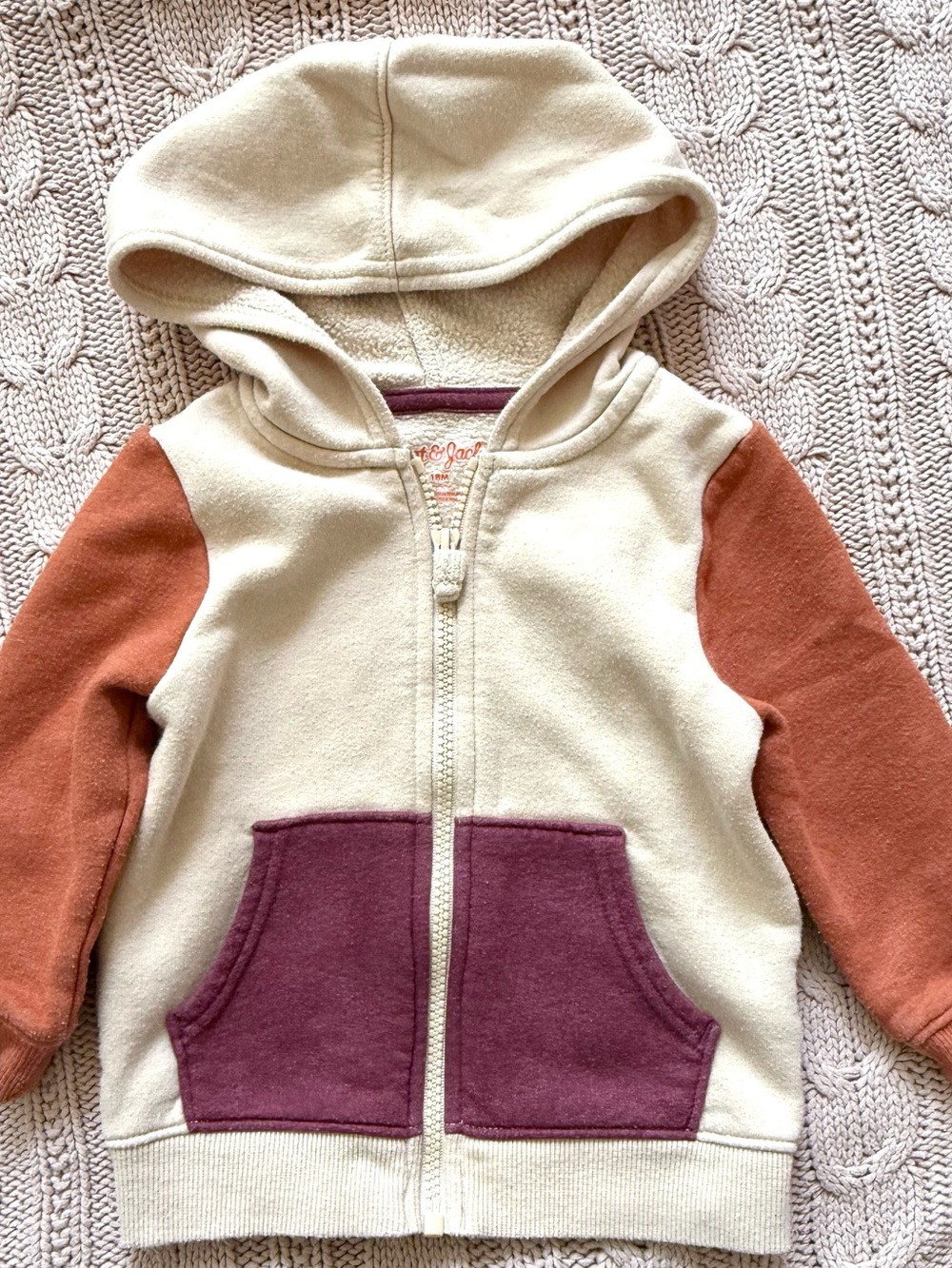 Cat & Jack Toddler Sweatshirt Bundle | Size 18M | Cozy Fleece Pullovers & Hoodie - Picture 5 of 7